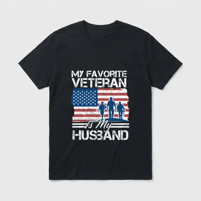 Veteran Spouse Love T-Shirt – Classic T-Shirt in Black
