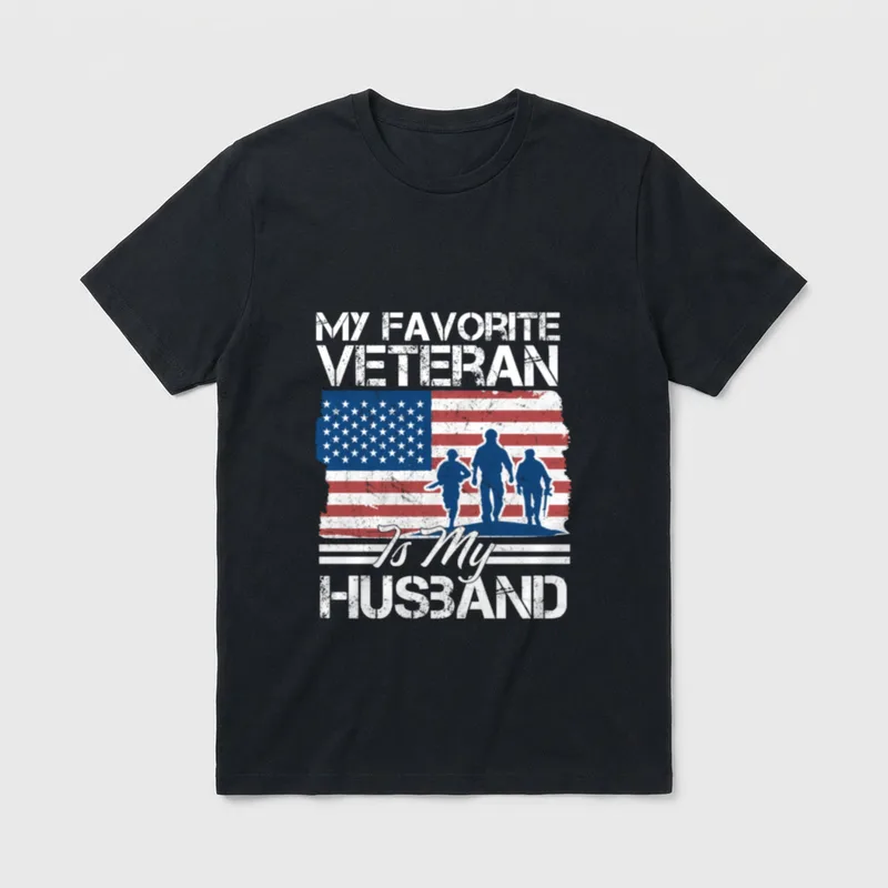 Veteran Spouse Love T-Shirt – Classic T-Shirt in Black