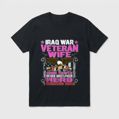 Military Wife Iraq Veteran T-Shirt – Classic T-Shirt in Black
