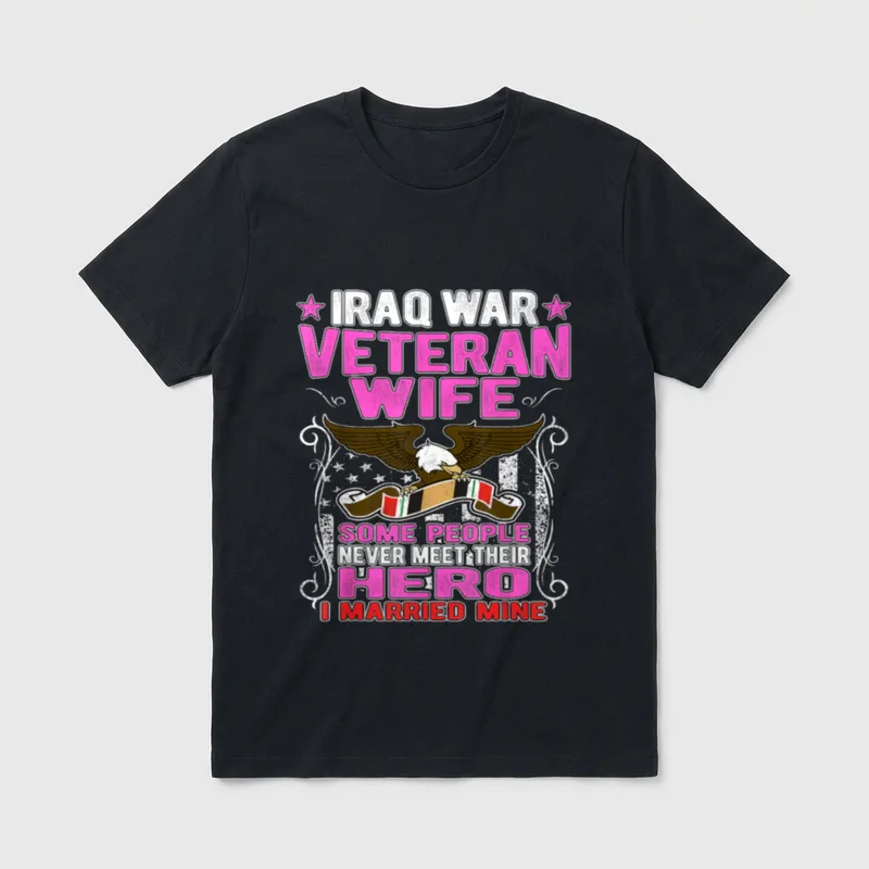Military Wife Iraq Veteran T-Shirt – Classic T-Shirt in Black
