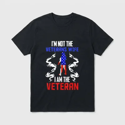 Not The Veterans Wife T-Shirt – Classic T-Shirt in Black
