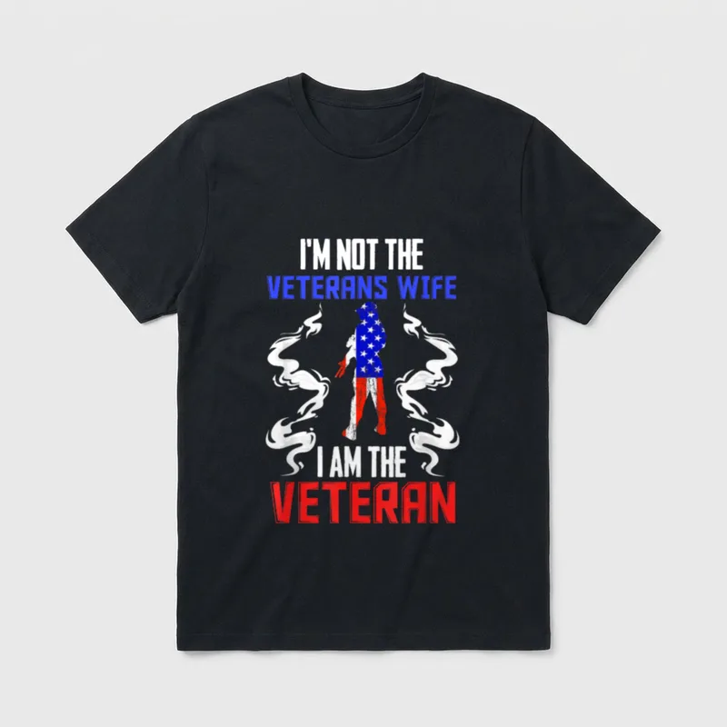 Not The Veterans Wife T-Shirt – Classic T-Shirt in Black