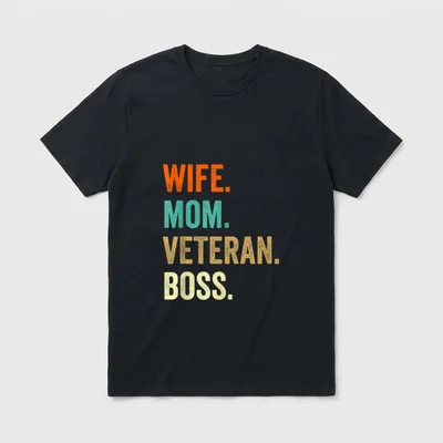 Veteran Mom Women T-Shirt – Classic T-Shirt in Black