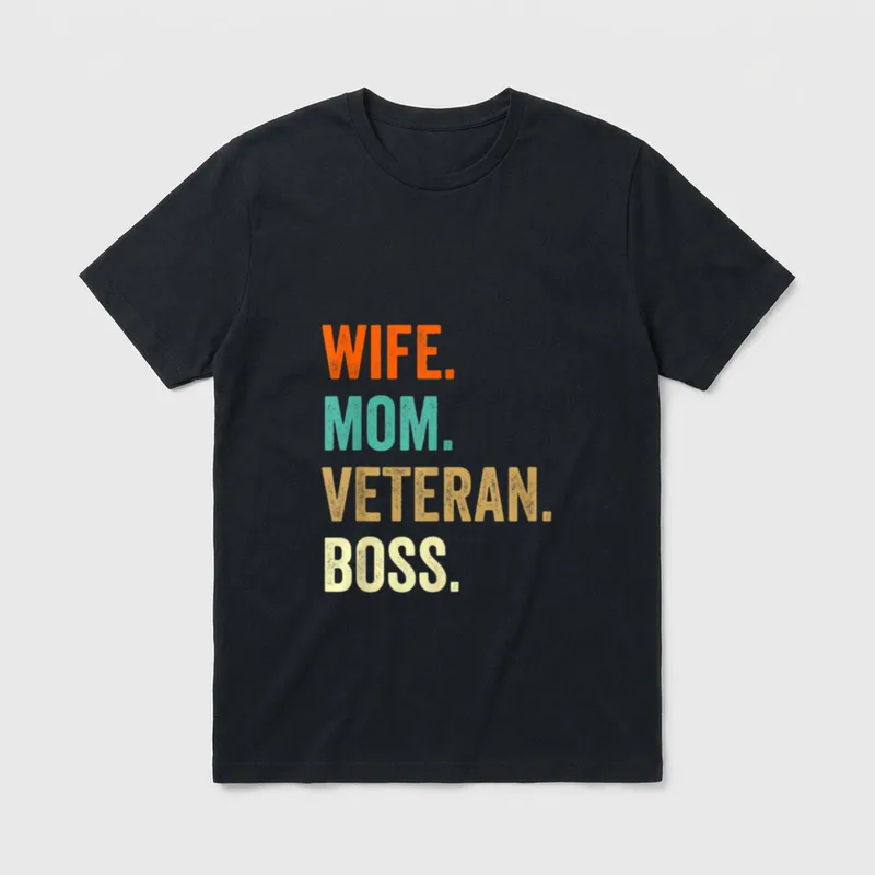 Veteran Mom Women T-Shirt – Classic T-Shirt in Black