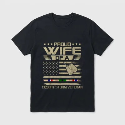 Gulf War Veteran Wife T-Shirt – Classic T-Shirt in Black