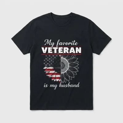 Military Wife Favorite Veteran T-Shirt – Classic T-Shirt in Black