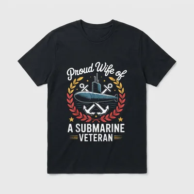 Navy Military Spouse Pride T-Shirt – Classic T-Shirt in Black