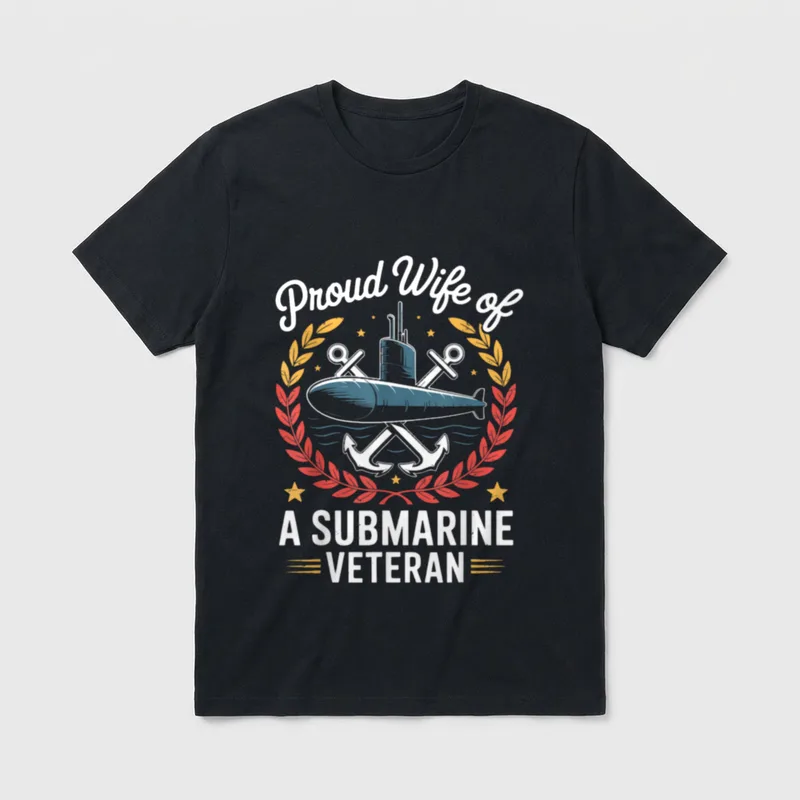 Navy Military Spouse Pride T-Shirt – Classic T-Shirt in Black