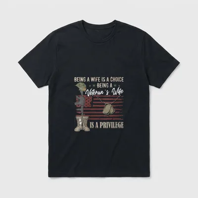 Being a Wife Is Choice Military T-Shirt – Classic T-Shirt in Black