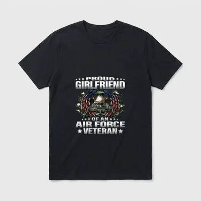 Girlfriend of an Air Force Veteran T-Shirt – Classic T-Shirt in Black