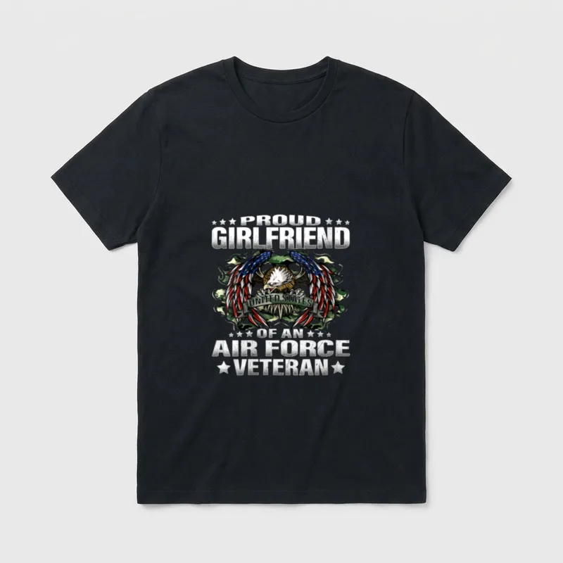 Girlfriend of an Air Force Veteran T-Shirt – Classic T-Shirt in Black