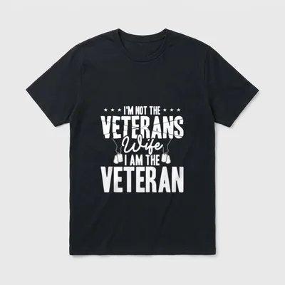 Veterans Wife I Am Veteran I'm T-Shirt – Classic T-Shirt in Black