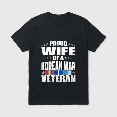 Wife of a Korean War Military T-Shirt – Classic T-Shirt in Black