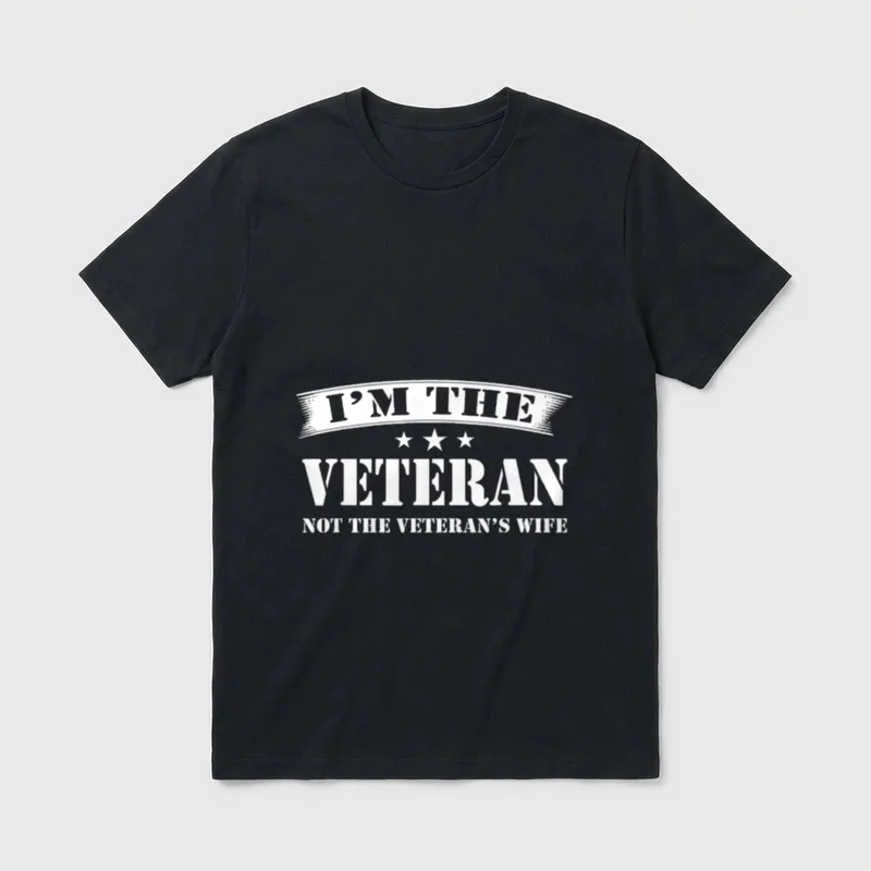 I'm the Veteran Not Veteran's Lightweight T-Shirt – Classic T-Shirt in Black
