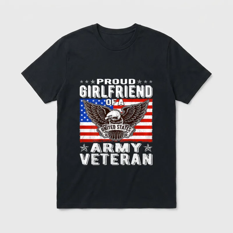 Proud Girlfriend of US Army Veteran T-Shirt – Classic T-Shirt in Black