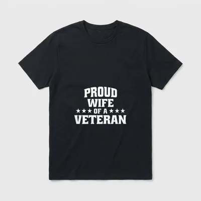 Proud Wife of a Veteran Any T-Shirt – Classic T-Shirt in Black