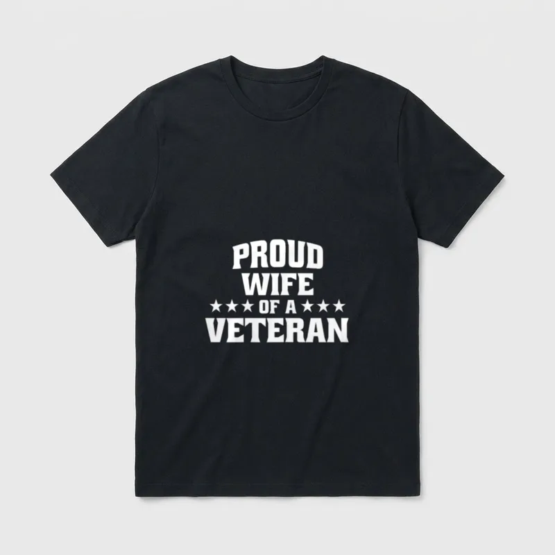 Proud Wife of a Veteran Any T-Shirt – Classic T-Shirt in Black
