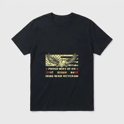 Proud Wife of an Iraq War T-Shirt – Classic T-Shirt in Black