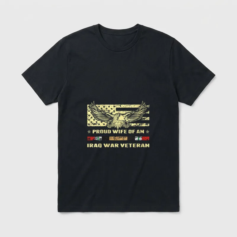 Proud Wife of an Iraq War T-Shirt – Classic T-Shirt in Black