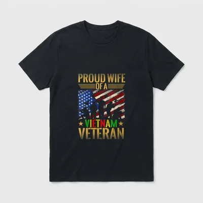 Vintage Millitary Veteran T-Shirt – Classic T-Shirt in Black
