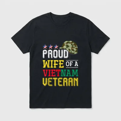 Proud Wife of a Vietnam Day T-Shirt – Classic T-Shirt in Black