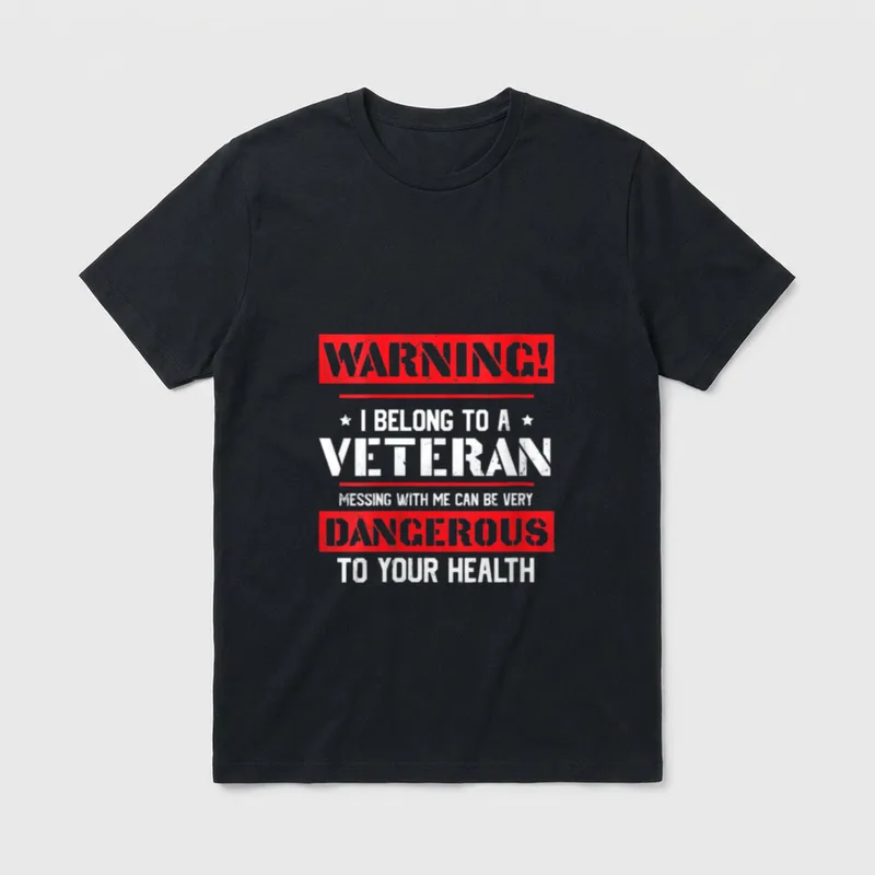 Warning I Belong to a Patriotic T-Shirt – Classic T-Shirt in Black