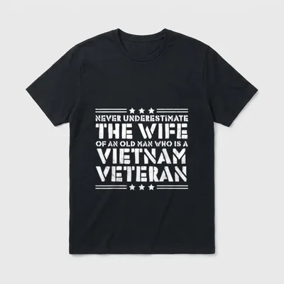 Wife of a Vietnam Veteran Husband T-Shirt – Classic T-Shirt in Black