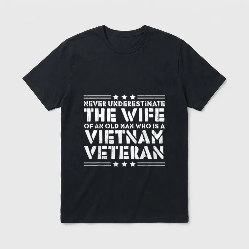 Wife of a Vietnam Veteran Husband T-Shirt – Classic T-Shirt in Black