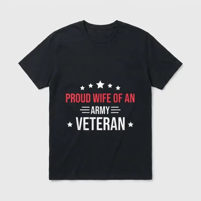 Proud Wife of an Army Lightweight T-Shirt – Classic T-Shirt in Black