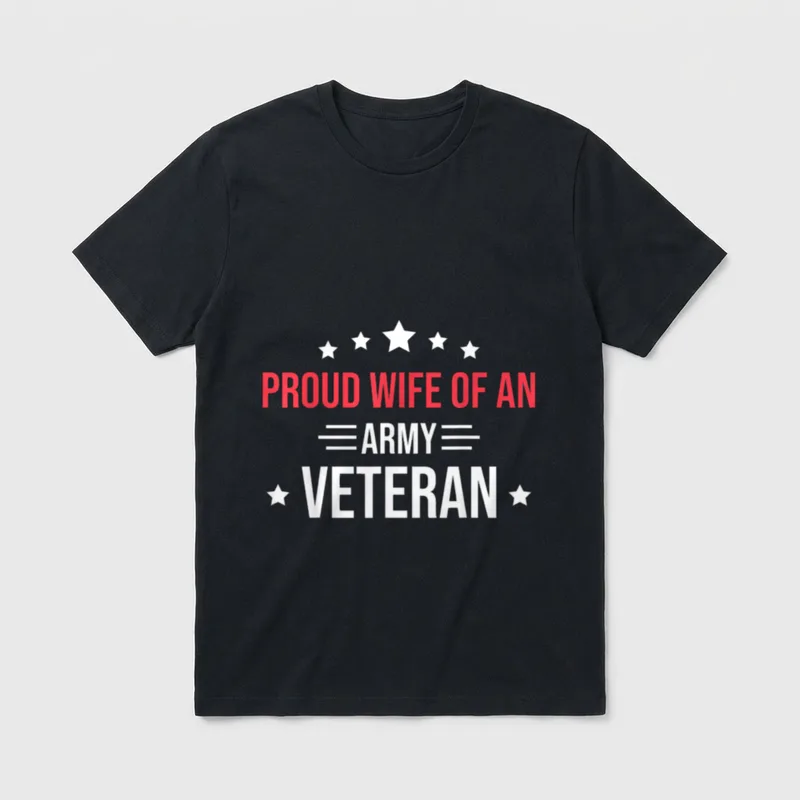 Proud Wife of an Army Lightweight T-Shirt – Classic T-Shirt in Black