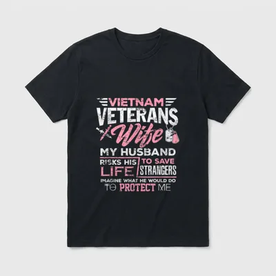 Vietnam Veterans Wife T-Shirt – Classic T-Shirt in Black