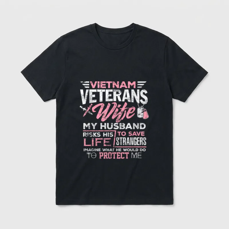 Vietnam Veterans Wife T-Shirt – Classic T-Shirt in Black