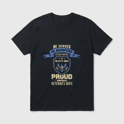 Air Force Veteran's Wife Military T-Shirt – Classic T-Shirt in Black