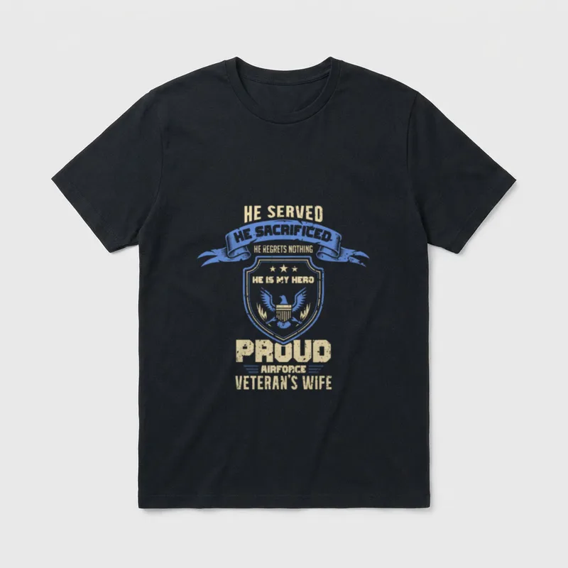 Air Force Veteran's Wife Military T-Shirt – Classic T-Shirt in Black