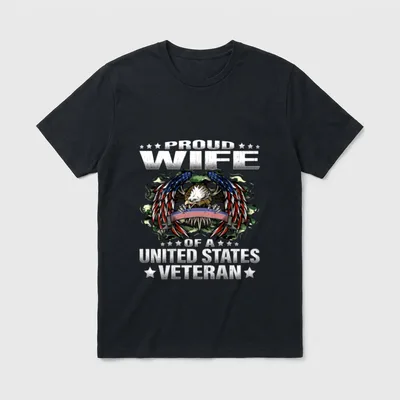 Proud Wife of a United States T-Shirt – Classic T-Shirt in Black