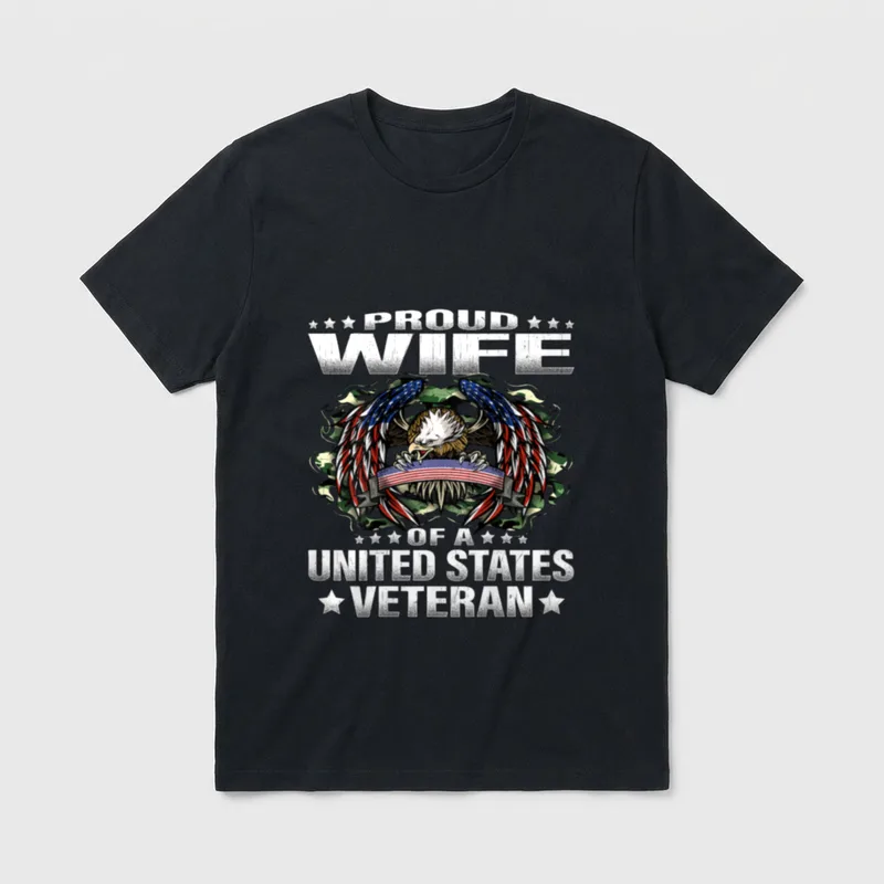 Proud Wife of a United States T-Shirt – Classic T-Shirt in Black