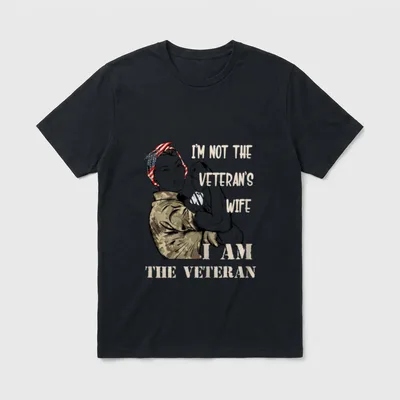 I'm Not Veteran's Wife Veteran Americans T-Shirt – Classic T-Shirt in Black