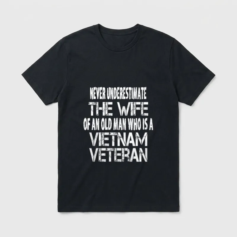 Vintage Vietnam Veteran Wife T-Shirt – Classic T-Shirt in Black