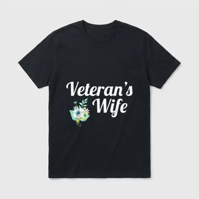 Veteran's Wife for Proud Military Spouses T-Shirt – Classic T-Shirt in Black
