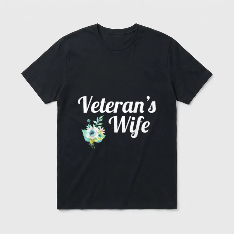 Veteran's Wife for Proud Military Spouses T-Shirt – Classic T-Shirt in Black
