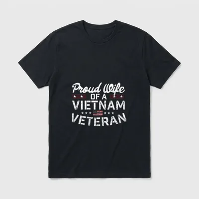 Vietnam Veteran Military Wife Spouse T-Shirt – Classic T-Shirt in Black
