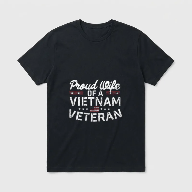 Vietnam Veteran Military Wife Spouse T-Shirt – Classic T-Shirt in Black
