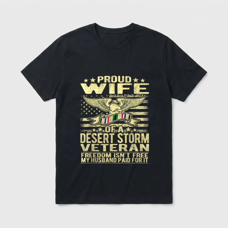 Proud Wife of a Desert Storm T-Shirt – Classic T-Shirt in Black