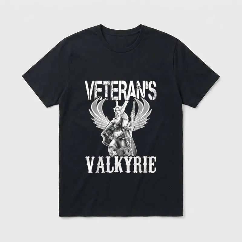 Veteran Odin Valkyrie Husband Wife T-Shirt – Classic T-Shirt in Black