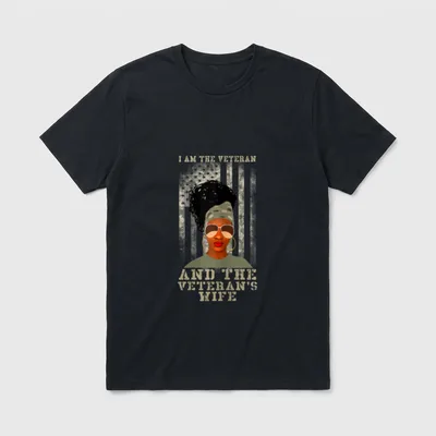 I Am the Veteran and Wife T-Shirt – Classic T-Shirt in Black