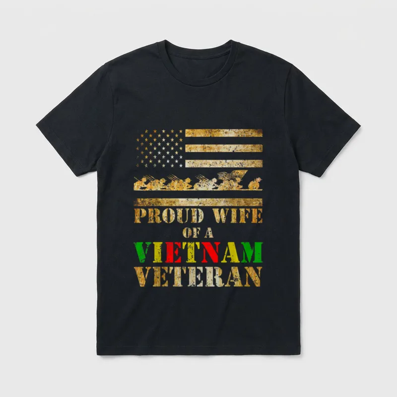 Proud Wife of a Vietnam Lightweight T-Shirt – Classic T-Shirt in Black