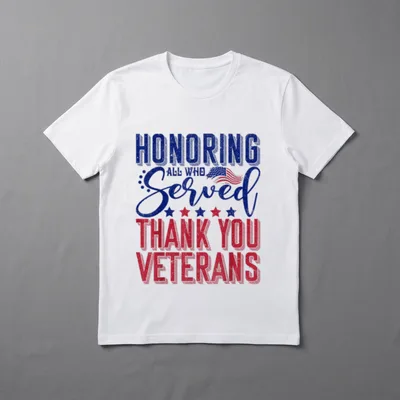Honoring All Who Served Thank T-Shirt – Classic T-Shirt in Black