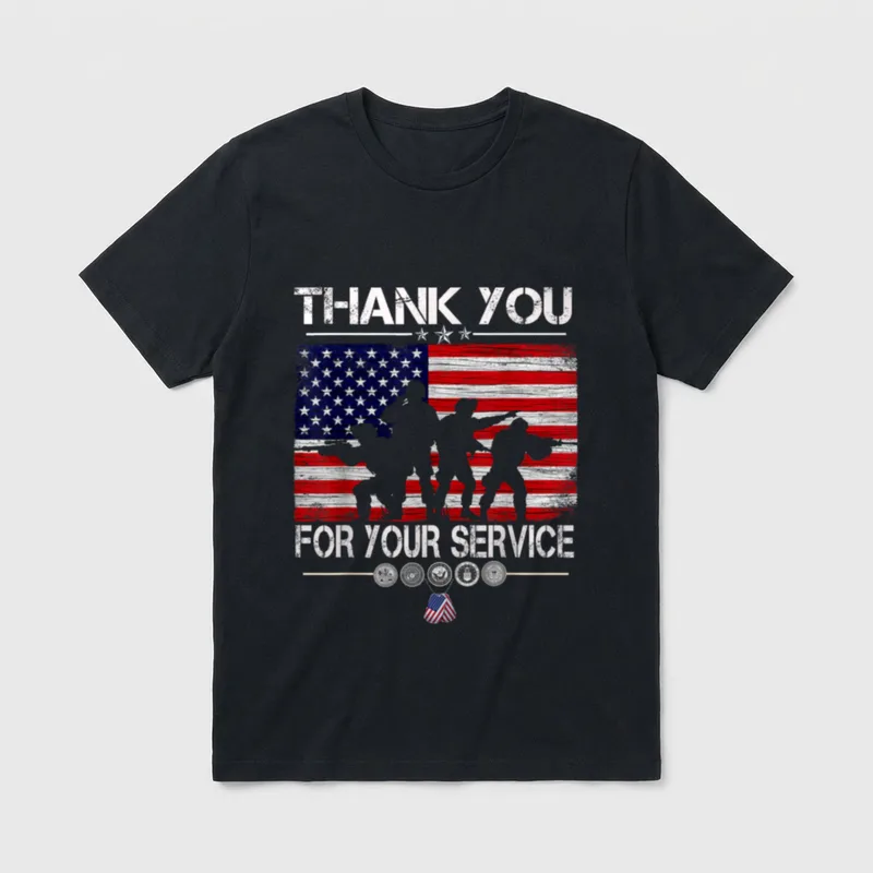 Patriotic Veteran Veterans T-Shirt – Classic T-Shirt in Black