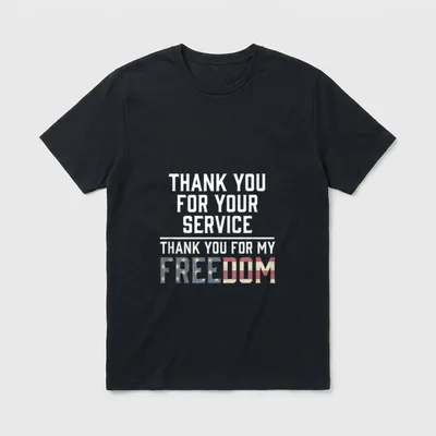 Patriotic Military Service T-Shirt – Classic T-Shirt in Black