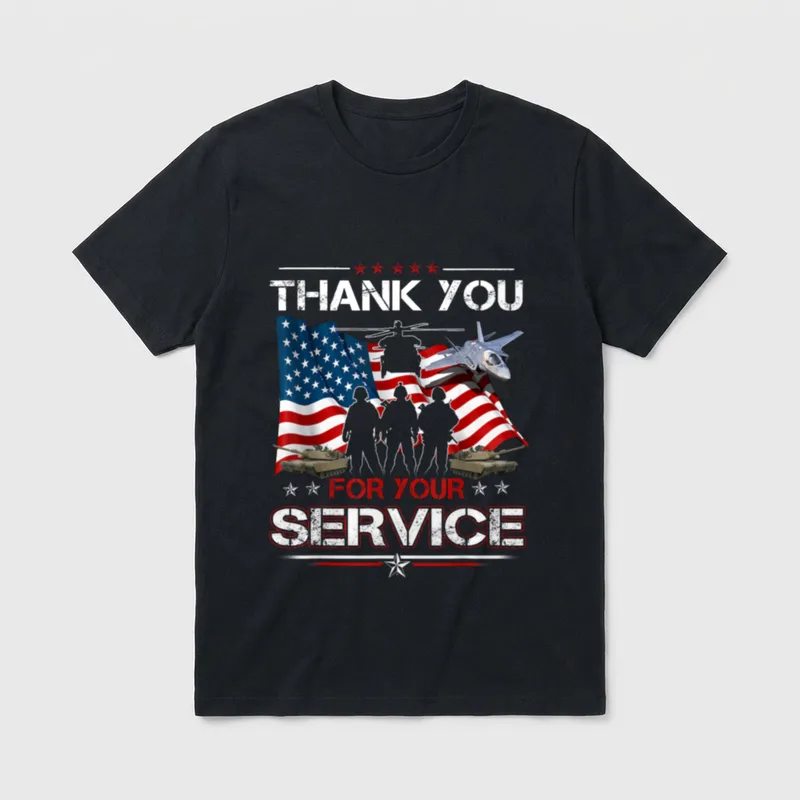 US Flag Military Appreciation T-Shirt – Classic T-Shirt in Black